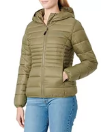 Kurtki damskie - FILA Damska kurtka z kapturem SQUILLE Lightweight Jacket, Burnt Olive, XS - miniaturka - grafika 1