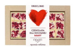Czekolada biała z malinami - Dzień Mamy serce - Czekolada - miniaturka - grafika 1
