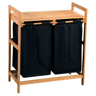 Bambusowy kosz na pranie, dwukomorowy, 64 x 73 cm - Kosze na bieliznę Bambusowy kosz na pranie, dwukomorowy, 64 x 73 cm - Kosze na bieliznę - miniaturka - grafika 1