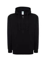 Bluzy męskie - Bluza dresowa na zamek z kapturem męska czarna roz.S - miniaturka - grafika 1