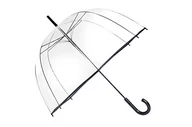 Parasole - SMATI Długi przezroczysty parasol - Kształt dzwonka; Klasyczny i podstawowy; Automatyczne otwieranie; Średnica = 85 cm; Parasol damski; Kolor czarny, czarny, złoty, srebrny, Taille unique, Modny - miniaturka - grafika 1
