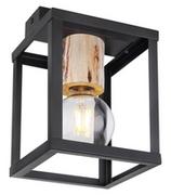 Lampy sufitowe - Candellux Metalowy plafon industrialny RETRO 31-00774 sufitowa klatka czarna do jadalni 31-00774 - miniaturka - grafika 1
