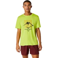 Koszulki męskie - Męska Koszulka z krótkim rękawem ASICS FUJITRAIL LOGO SS TOP 2011C381-301 – Zielony - miniaturka - grafika 1