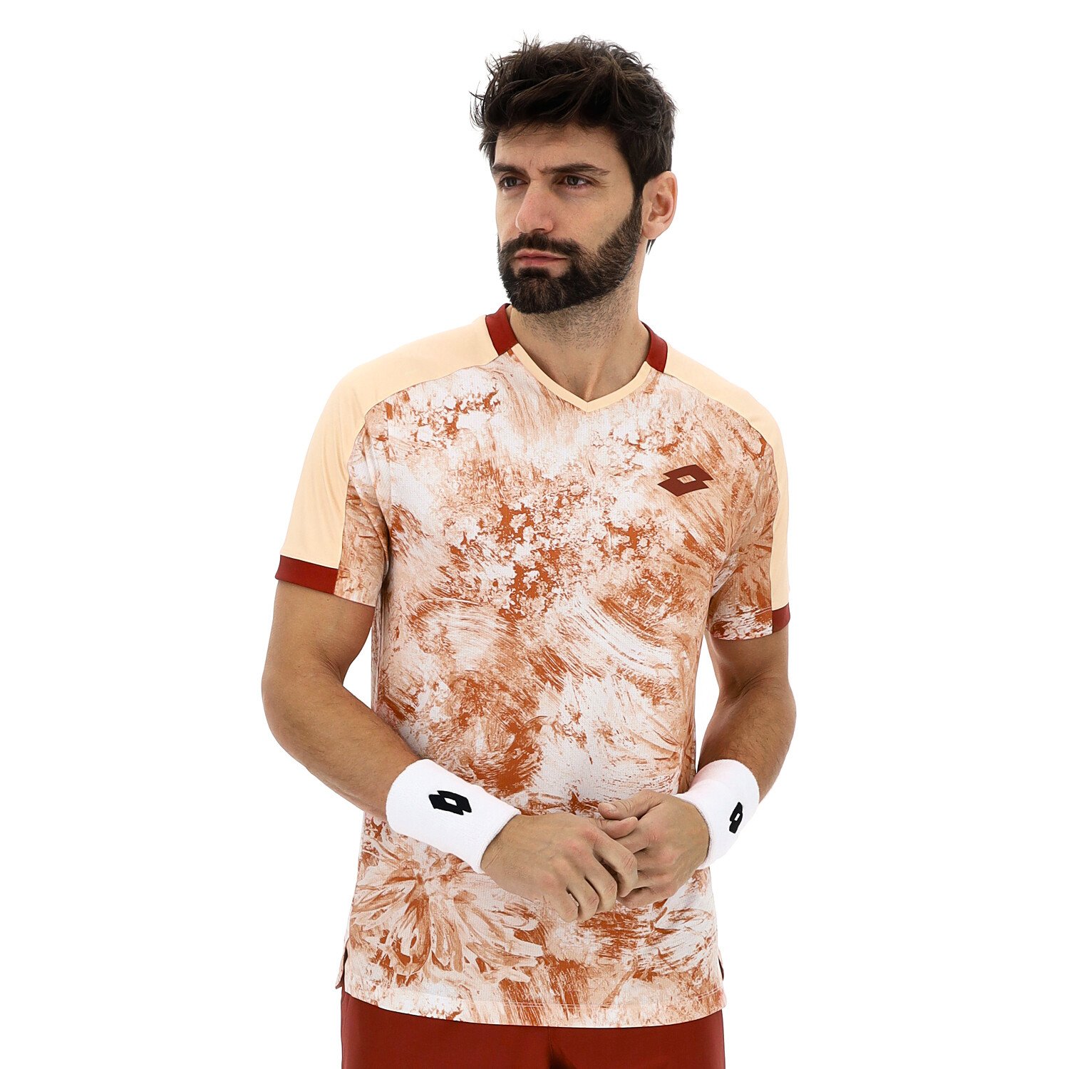Koszulka męska Lotto Tech IV D2 Tee Cream Beige M