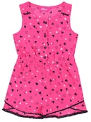 Kombinezony dla dzieci - Różowy kombinezon w serduszka 18-24 m 92 cm - miniaturka - grafika 1
