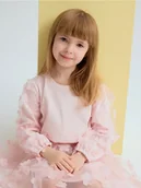 Bluzki dla niemowląt - Reserved - Koszulka z ozdobnymi rękawami - pastelowy róż - miniaturka - grafika 1