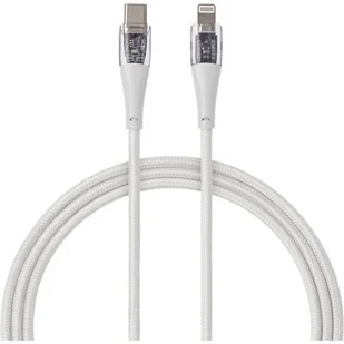 Kabel USB Typ-C - Lightning QUALO Transparent QTCN-CL-00 1.5 m Biały - Kable USB - miniaturka - grafika 1