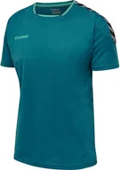 Koszulki męskie - Koszulka sportowa krótki rękaw niebieska Hummel Authentic Poly Jersey r.3XL - miniaturka - grafika 1