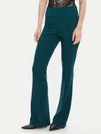 Spodnie damskie - Rinascimento Spodnie materiałowe CFC0125318003 Zielony Flare Fit - miniaturka - grafika 1
