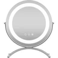 Lusterka do makijażu - Lusterko kosmetyczne z oświetleniem, lustro do makijażu z włącznikiem dotykowym i funkcją pamięci, możliwość ściemniania, obracane o 360°, - miniaturka - grafika 1