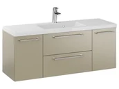 Szafki łazienkowe - Szafka Wisząca Z Umywalką RON 120 cm D - Cappuccino Mat - Uchwyty Chromowane - miniaturka - grafika 1