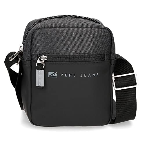 Pepe Jeans Torba listonoszka męska, czarny i pomarańczowy, Taglia unica, Mała torba na ramię