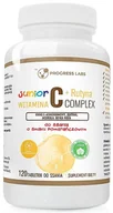 Witaminy i minerały dla sportowców - PROGRESS LABS PROGRESS LABS Witamina C-Complex + Rutyna Junior - 120 tabs Orange - miniaturka - grafika 1