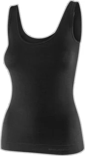 Brubeck TA1059W Koszulka damska bez rękawów COMFORT MERINO czarny M - Koszulki sportowe damskie - miniaturka - grafika 1