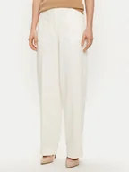 Spodnie sportowe damskie - Tommy Hilfiger Spodnie materiałowe WW0WW43809 Écru Regular Fit - miniaturka - grafika 1