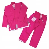 Kimona, stroje i obuwie - MANTO Kimono/Gi dla dzieci Junior 2.0 Różowe + Biały pas M4 - miniaturka - grafika 1