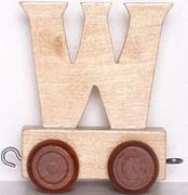Pociągi dla dzieci - Small Foot Design Wagonik z literą W Alfabet - miniaturka - grafika 1