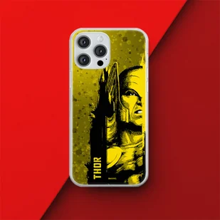 Etui Thor 001 Marvel Nadruk pełny Żółty Producent: Xiaomi, Model: REDMI NOTE 12 4G - Etui i futerały do telefonów - miniaturka - grafika 1