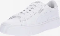 Sneakersy damskie - Puma Białe Skórzane Buty Damskie Sportowe Sneakersy Vikky Stacked L r. 39 - miniaturka - grafika 1