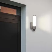 Lampy ogrodowe - Lutec Zewnętrzny kinkiet ELARA CAM LED Stal nierdzewna 1-punktowy Nowoczesny Obszar zewnętrzny CAM - miniaturka - grafika 1