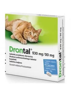 Bayer Drontal dla kotów 2tabl. - środek przeciwpasożytniczy 11485 - Artykuły przeciw pasożytom - miniaturka - grafika 1