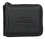 Portfele - WILD skórzany portfel na suwak 702 702 - miniaturka - grafika 1
