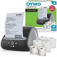Etykiety do drukarek - Drukarka etykiet DYMO LabelWriter 5XL i etykiety | 2 x duże etykiety wysyłkowe LW (220 w rolce) | 4 x bardzo duże etykiety wysyłkowe (140 w rolce) | 2-stykowa wtyczka UE - miniaturka - grafika 1