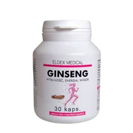 Witaminy i minerały - Eldex Medical, Ginseng żeń-szeń, witalność, energia, wigor, 30kaps. - miniaturka - grafika 1