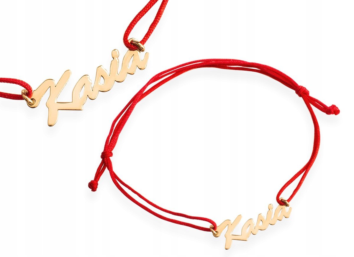 BRANSOLETKA ZŁOTA ZAWIESZKA Z TWOIM IMIENIEM 333