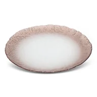 Tace i patery - PATERA OZDOBNA TALERZ OKRĄGŁY SZKŁO 32X32 KREMOWA - miniaturka - grafika 1