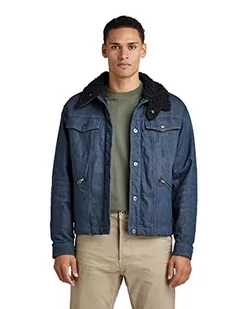 G-STAR RAW Męska kurtka Flight Combat Sherpa, Czarny (Worn in Leaden D20098-c922-c776), S - Kurtki męskie - miniaturka - grafika 1