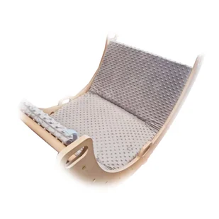 Małpiszon, kocyk na bujak XXL bez rzep jasnoszary - Skoczki dla dzieci - miniaturka - grafika 1