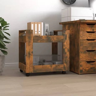 vidaXL Półka pod biurko, przydymiony dąb, 60x45x60 cm - Meble modułowe i akcesoria - miniaturka - grafika 1