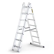 Drabiny - DRABEST Drabina aluminiowa 3 x 7 stopniowa Eco 150 kg - miniaturka - grafika 1