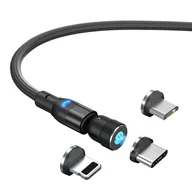 Adaptery i przejściówki - 2M KABEL MAGNETYCZNY 540st FAST CHARGE 3 ADAPTERY - miniaturka - grafika 1