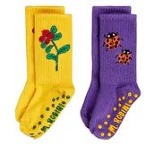 Skarpetki dla dzieci - Zestaw 2 par wysokich skarpet dziecięcych MINI RODINI 2526010700 Kolorowy - miniaturka - grafika 1