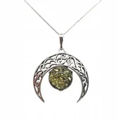 Wisiorki - Wisiorek z bursztynem ZAWIESZKA srebrna certyfikat PREZENT - miniaturka - grafika 1