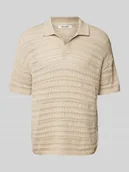 Koszulki męskie - Koszulka polo z fakturowanym wzorem model ‘GRAYSON’ - miniaturka - grafika 1