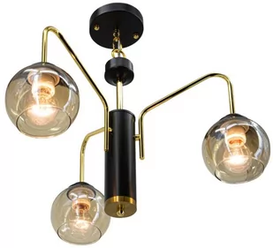 Alice lampa wisząca 3xE27 czarna/złota 6303/3 TR BL - Lampy sufitowe - miniaturka - grafika 1