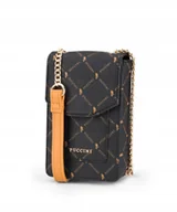 Torebki damskie - Mała Torebka Damska Listonoszka Na Łańcuszku PUCCINI Brązowa BLXP0048T-2 - miniaturka - grafika 1