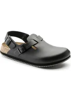 Sandały damskie - Birkenstock Skórzane półsandały "Tokio" w kolorze czarnym - miniaturka - grafika 1