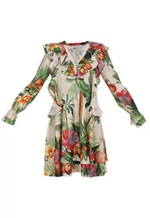 Sukienki - caneva Damska letnia sukienka 19317375-CA02, Tropical Print, XS, Tropikalny nadruk, XS - grafika 1