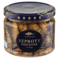 Konserwy i dania rybne - BAŁTYCKIE SZPROTY WĘDZONE W OLEJU 250g AMBERFISH - miniaturka - grafika 1