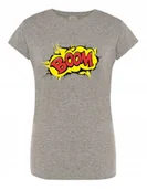 Koszulki i topy damskie - T-Shirt damski kolorowy nadruk BOOM r.XXL - miniaturka - grafika 1