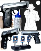 Zabawki militarne - PISTOLETY NA KULKI KARABINY KARABINY PISTOLETY + KULKI TARCZE - miniaturka - grafika 1