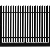 Ogrodzenia - Polbram Brama przesuwna Negros 4x1,5 m lewa czarna automat - miniaturka - grafika 1