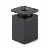 Meble modułowe i akcesoria - Nóżka meblowa regulowana noga kwadratowa 40x40 Atm H-60mm Czarny Mat DN-027 - miniaturka - grafika 1