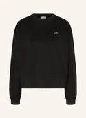 Bluzy damskie - Lacoste Bluza Nierozpinana Oversize schwarz - LACOSTE - miniaturka - grafika 1