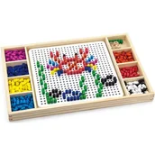 Klocki - Viga Kreatywna układanka i chińczyk 2w1 -25% V59990 - miniaturka - grafika 1