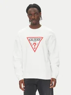 Bluzy męskie - Guess Jeans Bluza M4YQ21 K9V31 Biały Oversize - miniaturka - grafika 1